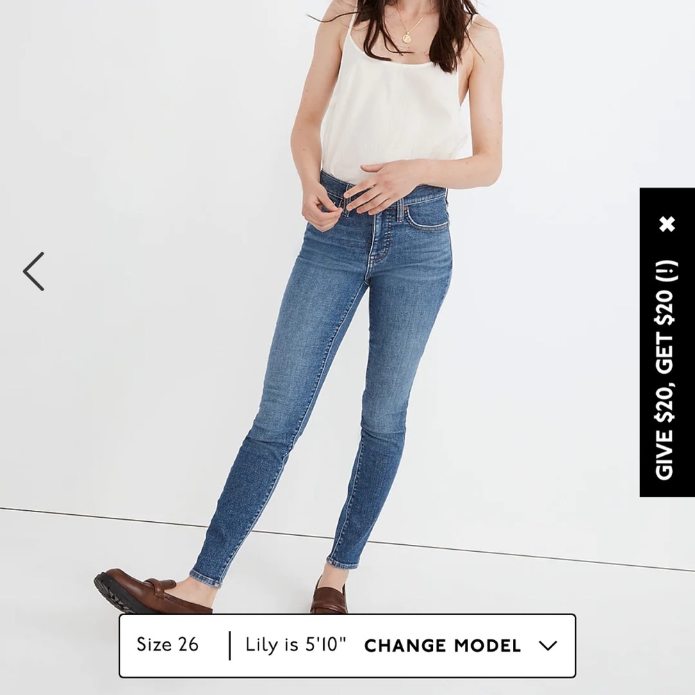 Madewell 9in skinny Jean! Worn only a couple times size 24